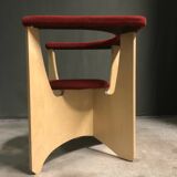 Chaise en contreplaqué des années 1980