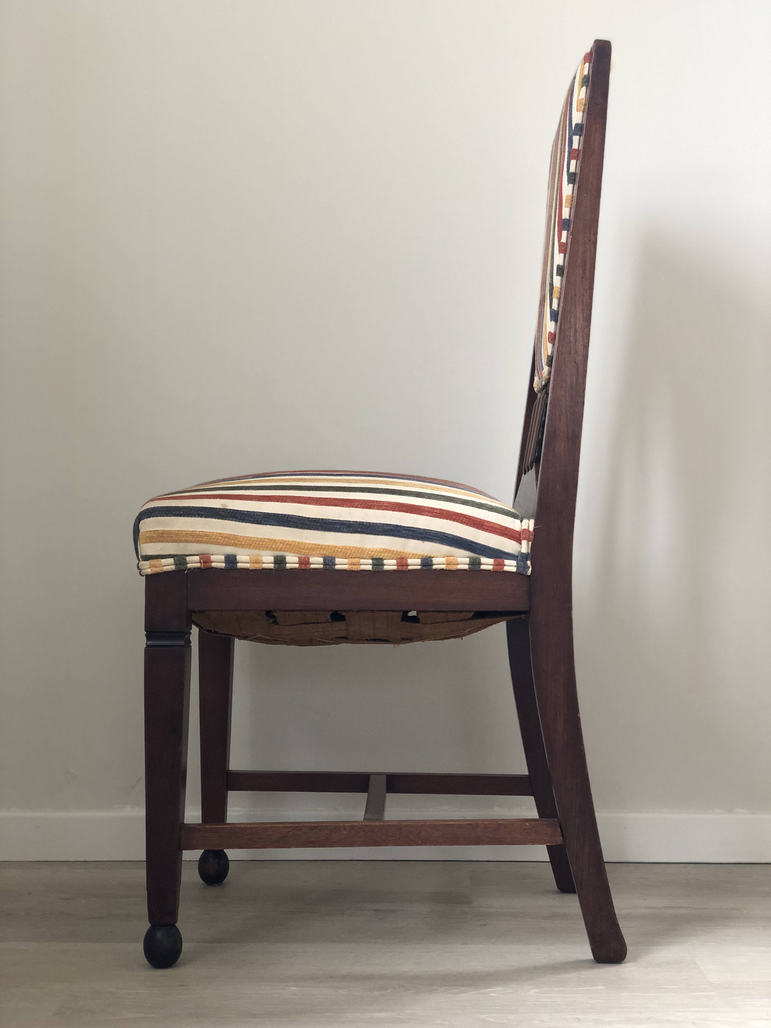 Set of 4 Art Deco Amsterdam School ‘t Woonhuys Dining Chairs The Netherland