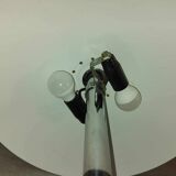 Pair of chrome mushroom lamps