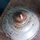 Covered sugar bowl in Puisaye stoneware signed Jean-Pierre Prud'homme