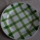 Old round dish Moulin des loups Orchies green tiles