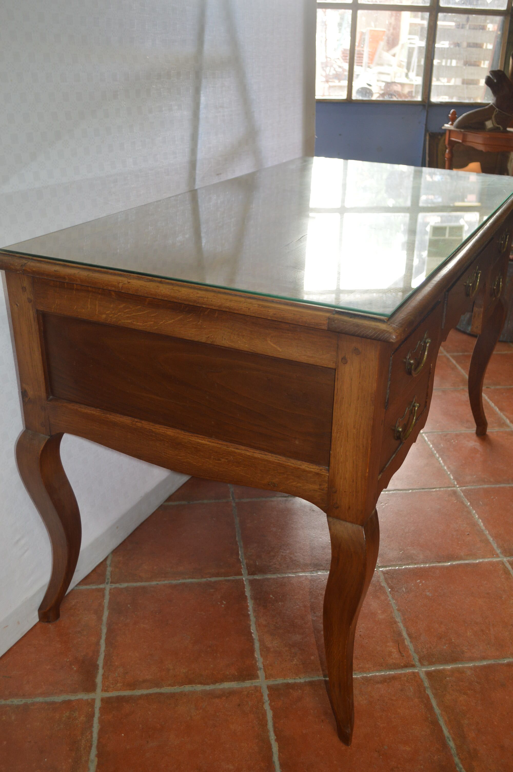 Oak with 5 drawers desk