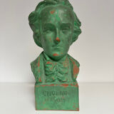 Chopin bust in terracotta by Henri Onesto