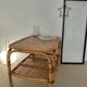 Vintage coffee table / side table in rattan and bamboo – 1960s