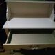 White lacquered desk.