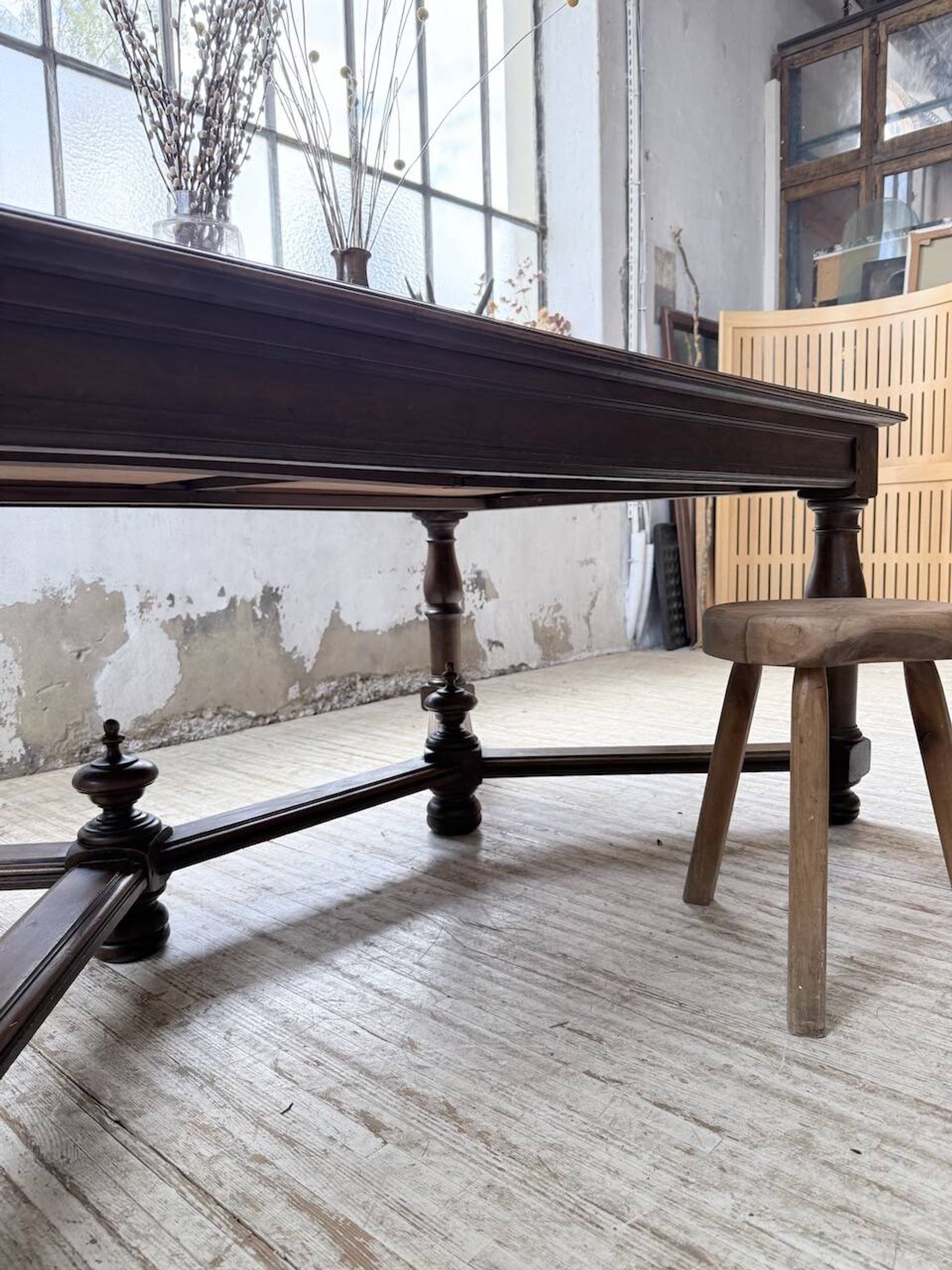 Table chêne style Louis XIV 1900