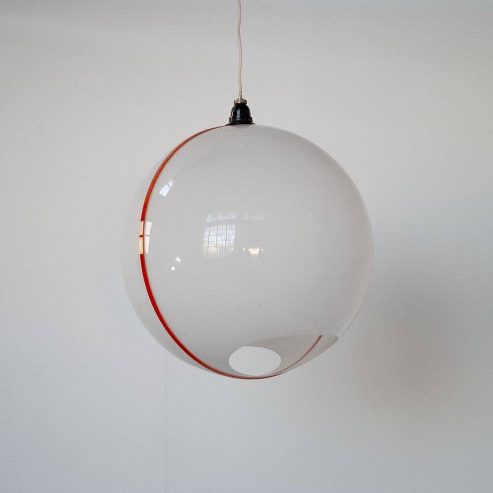 Space Age hanging lamp in plastic, Italy, 1970s