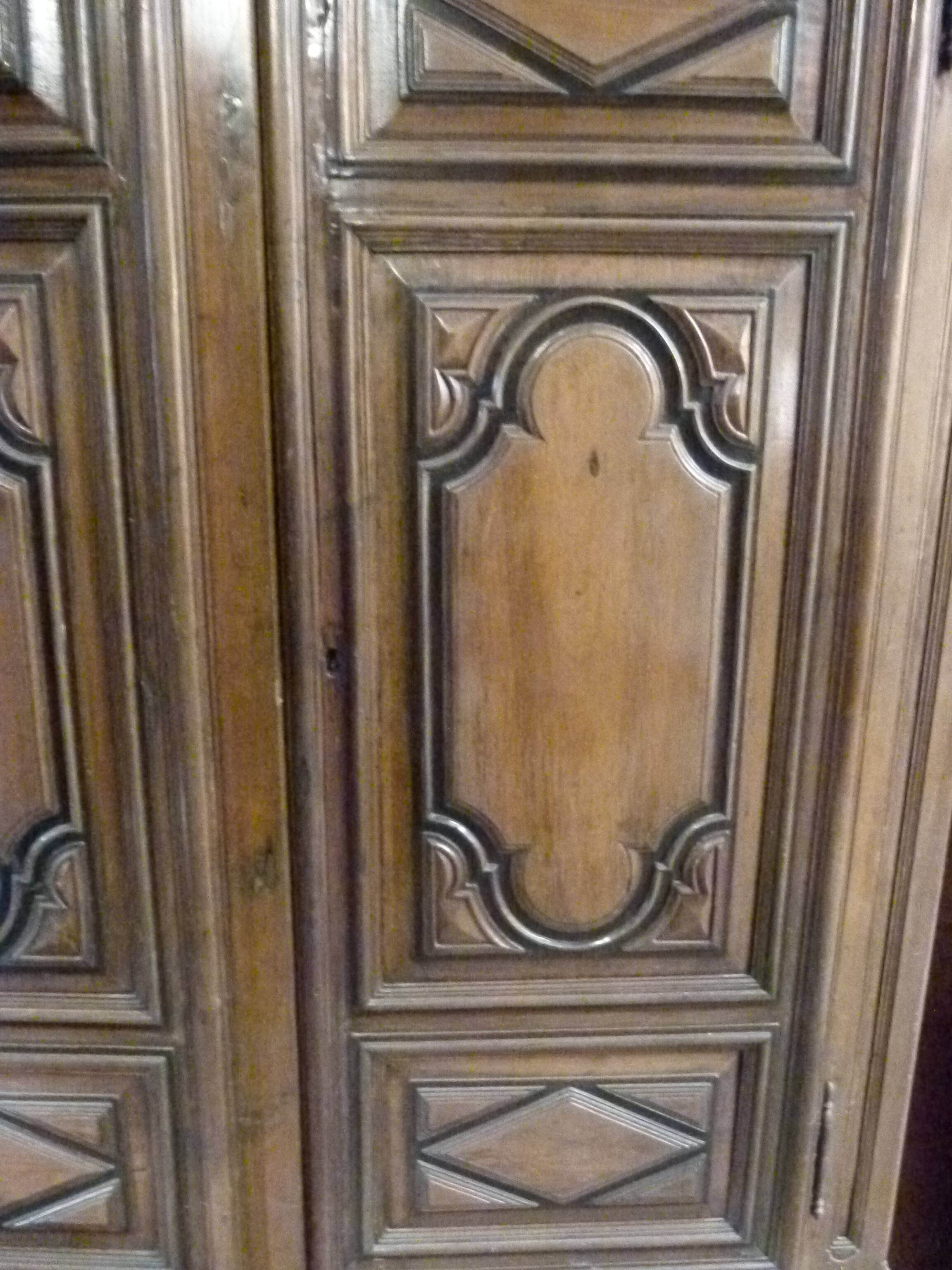 19th century walnut cabinet door