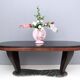 Dining Table by Vittorio Dassi with Oval Black Opaline Glass Top and Marble Base