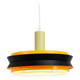 Grande suspension colorée de Carl Thore pour Granhaga (Suède, années 1960).