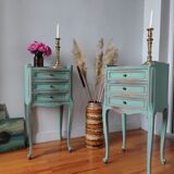 Pair of weathered bedside tables