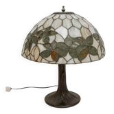 Lampe de table style Tiffany avec abat-jour en vitrail