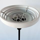 Lampadaire vintage avec abat-jour en forme d'anneau 1970s