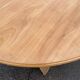 Extendable oval round table renovated in raw Louis XVI oak 200cm