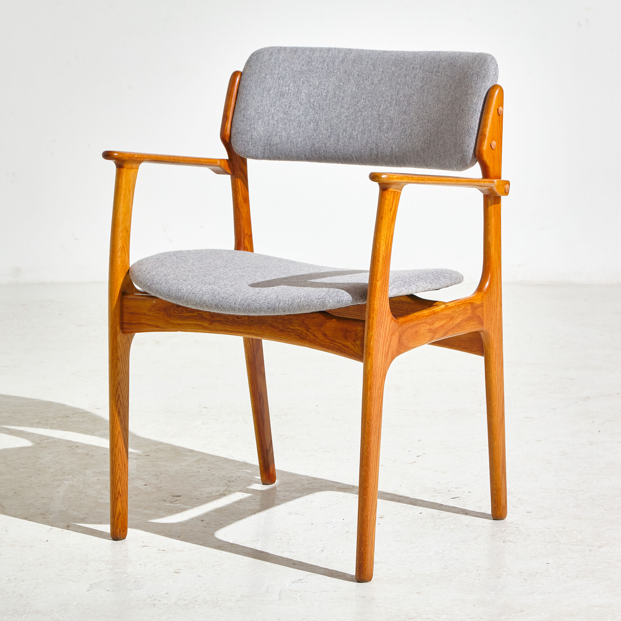 Model 49 oak armchairs by Erik Buch for O.D. Møbler