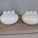 Pair of vintage crackled design soliflore vases