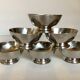 Six silver metal coupe bowls Denmark