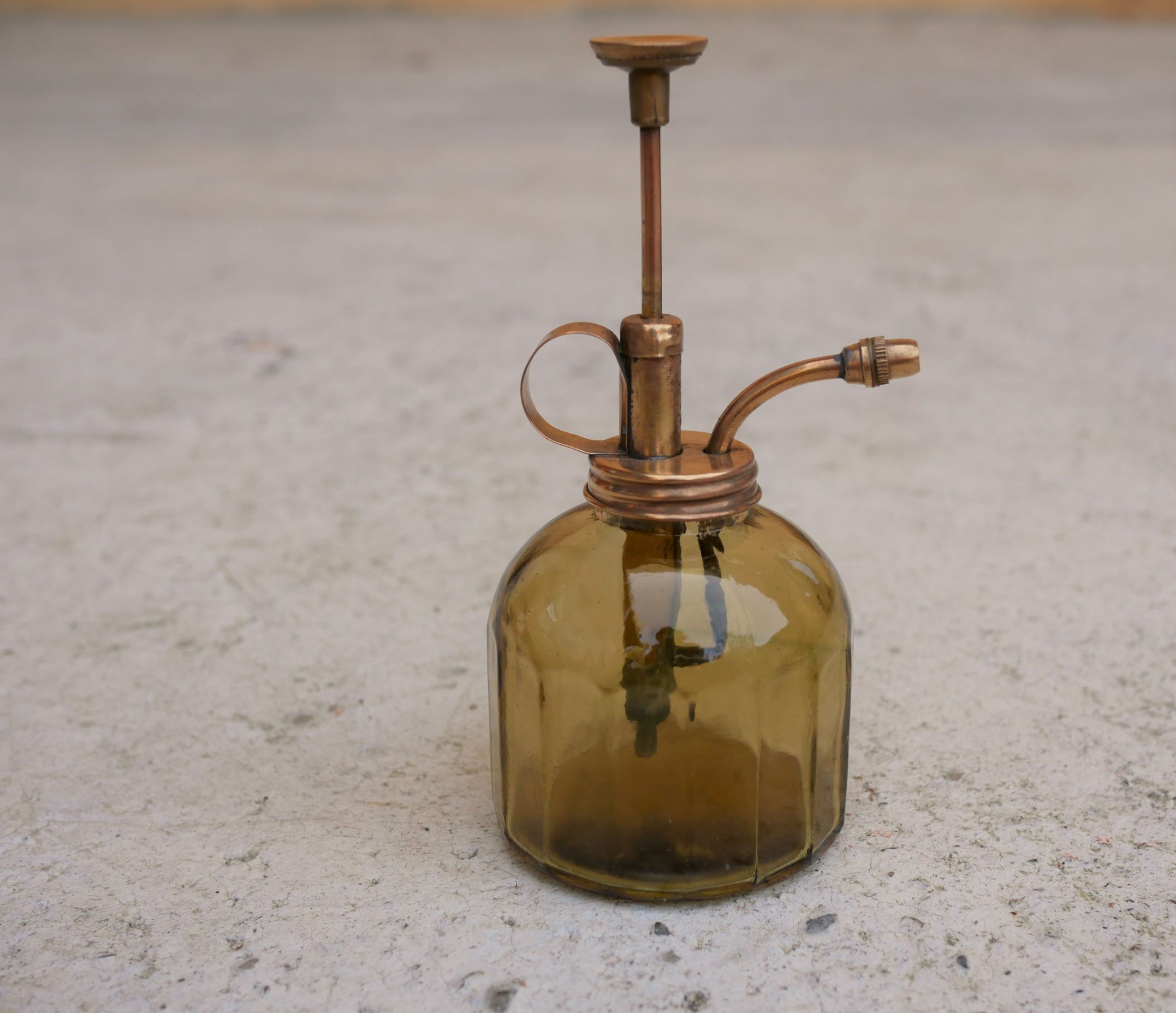 Vintage glass and brass spray