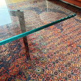 Design coffee table in glass & metal