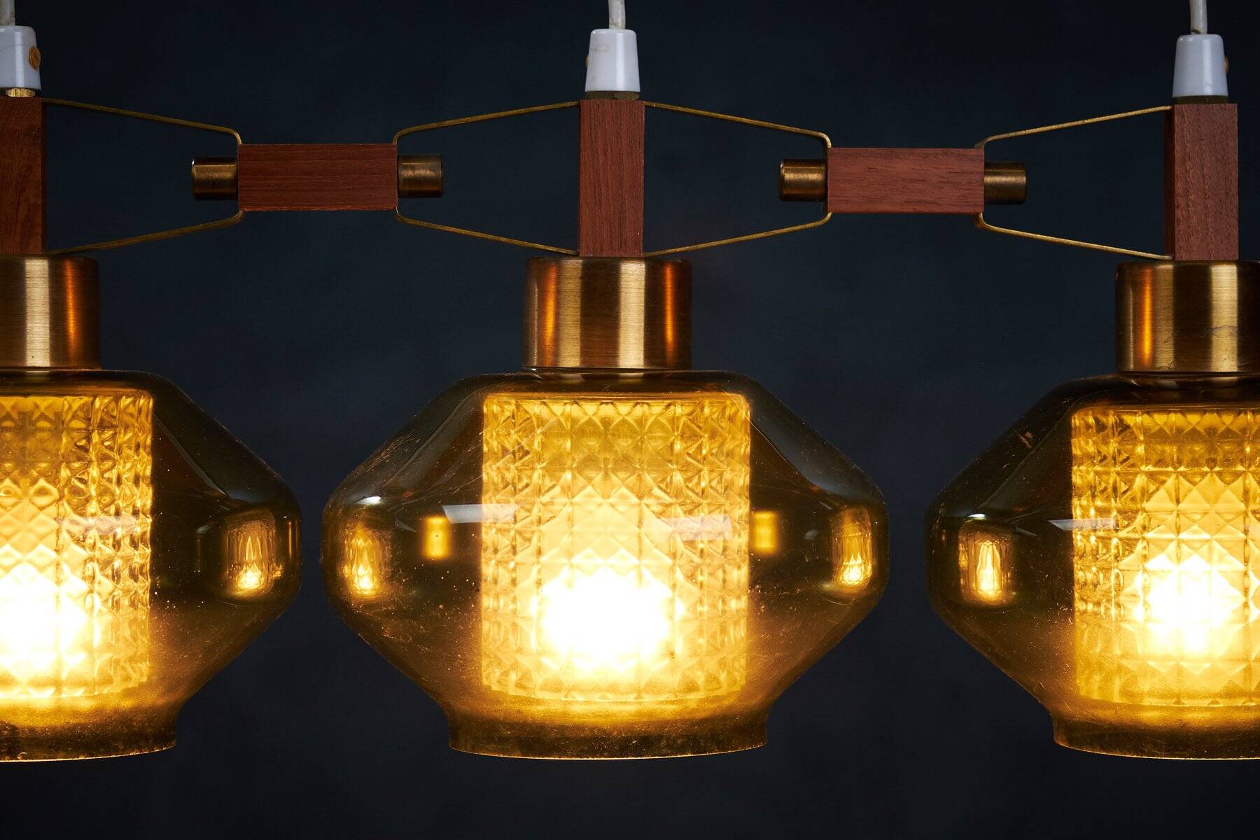 Glass Pendant Lamp by Carl Fagerlund, 1961