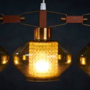 Glass Pendant Lamp by Carl Fagerlund, 1961