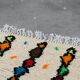 Handwoven coloured wool rug, 155 x 105 cm - P465
