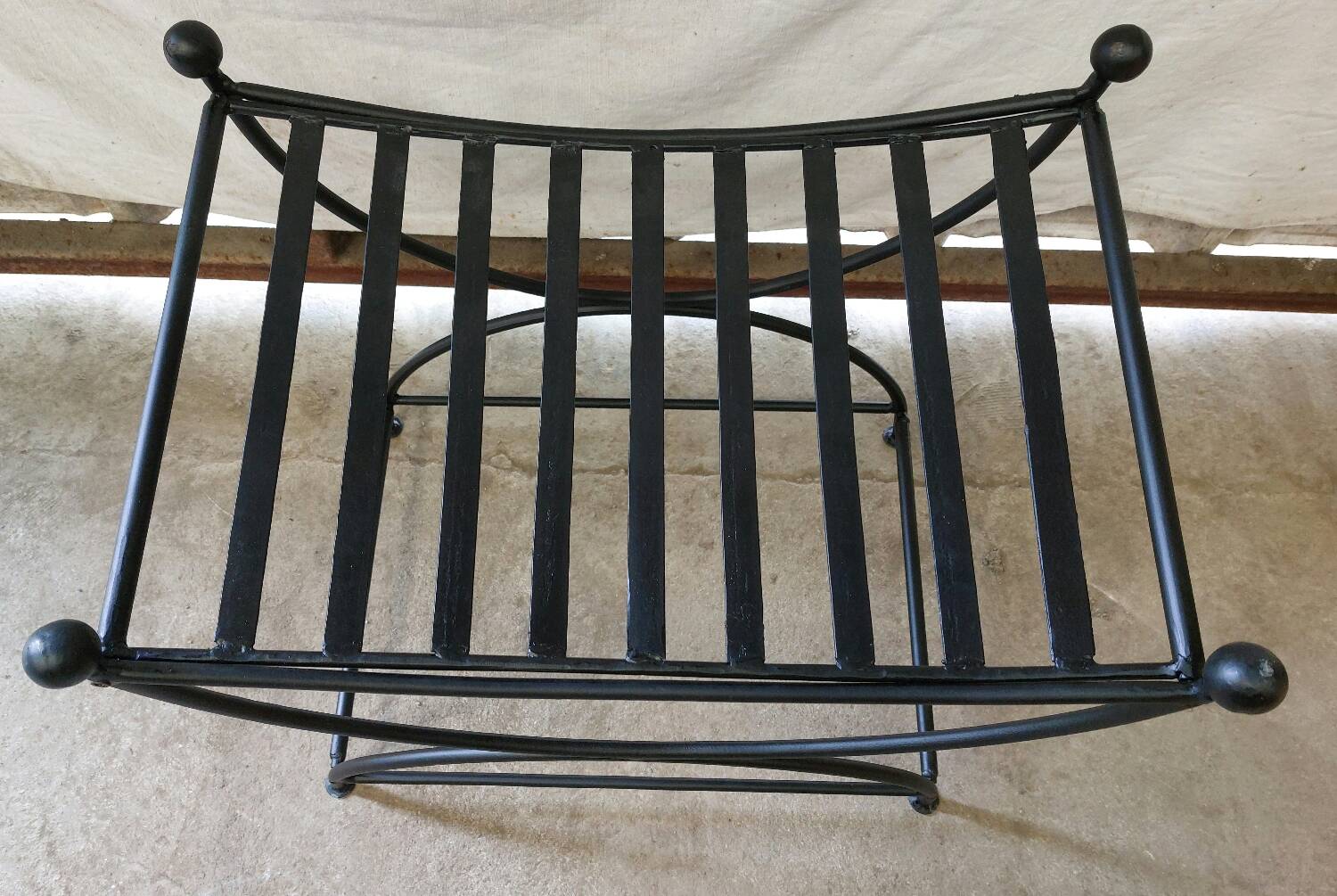 Vintage wrought iron stool