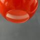 Suspension en verre Peill & Putzler mid-century orange et blanc