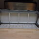 Large baroque style interior planter in gray patinated wood