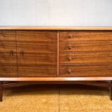 Buffet rétro vintage en teck du milieu du siècle par Lebus 1960