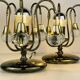 Vintage glass ball table lamps, Italy, 1960s, set of 2