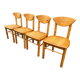 Set of 4 solid pine chairs by Rainer Daumiller circa 1960