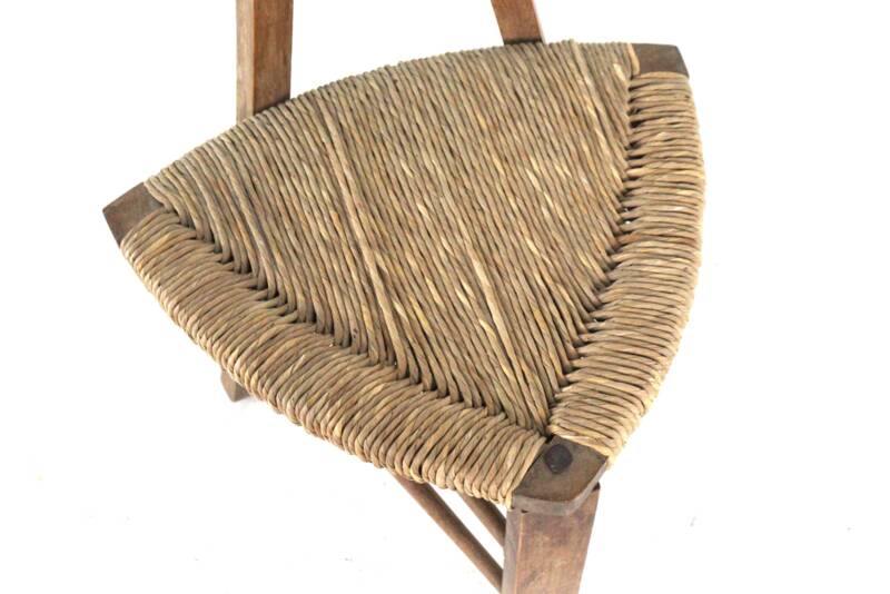 Ensemble de 2 chaises tripodes brutalistes