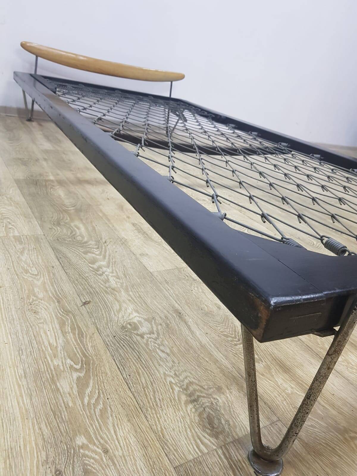 Bed, designed by Fred Ruf for Wohnbedarf, Switzerland, 1950s.