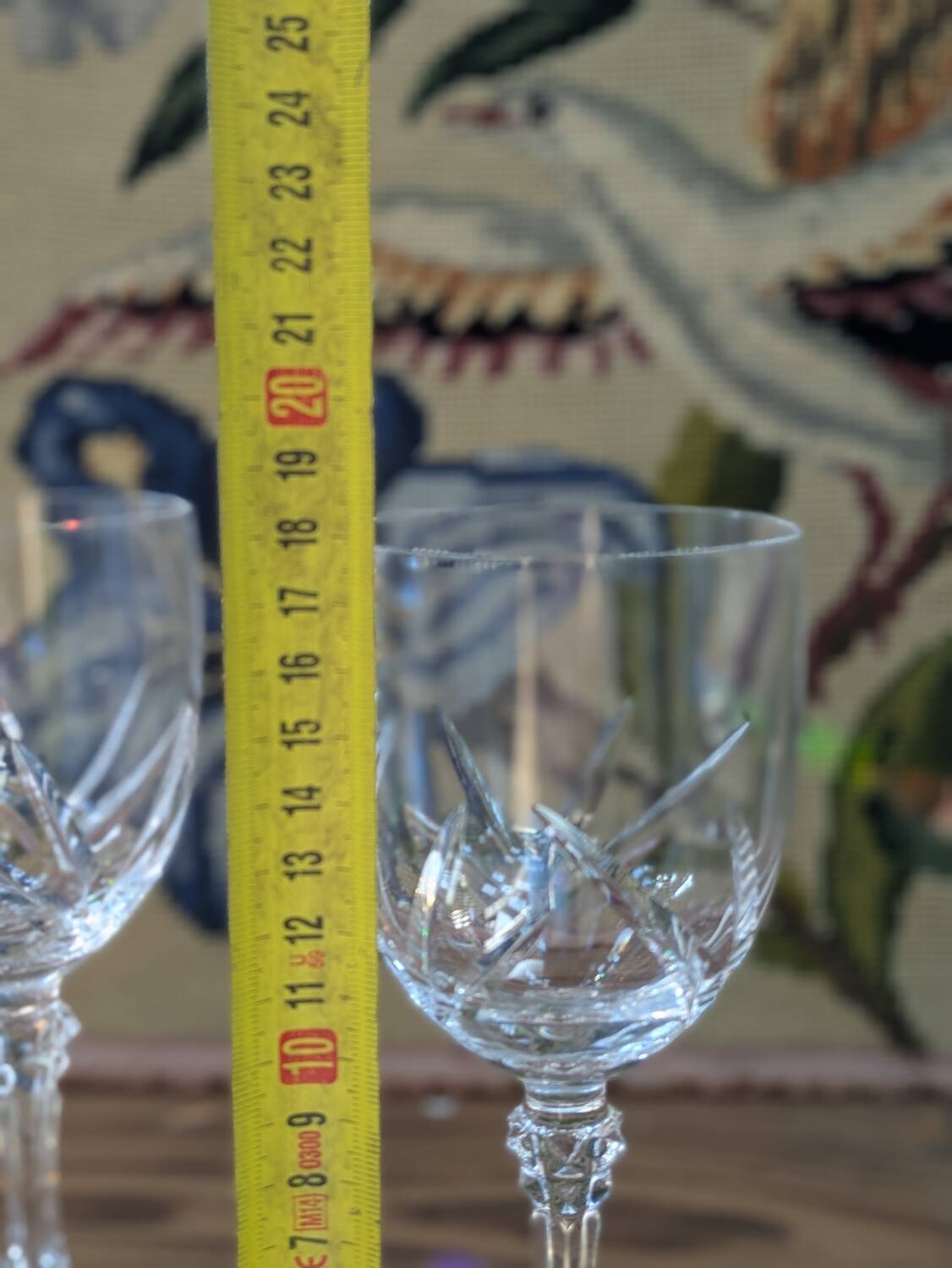 Crystal footed glasses