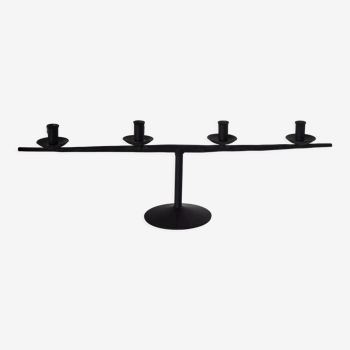 Brutalist candlestick candlestick with 4 metal branches
