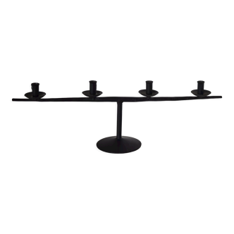 Brutalist candlestick candlestick with 4 metal branches