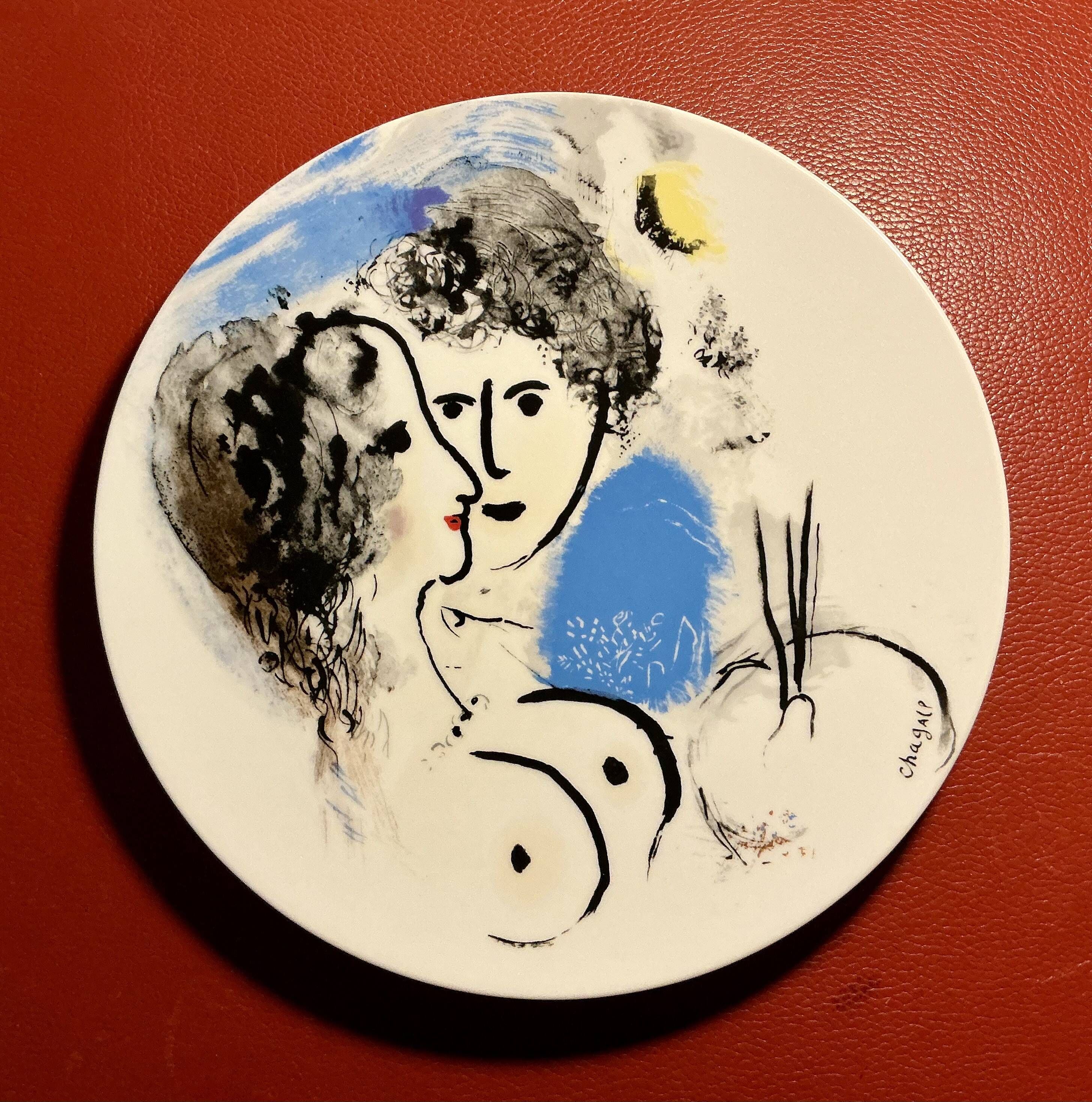 Bernardaud box of 6 Limoges porcelain plates Marc Chagall