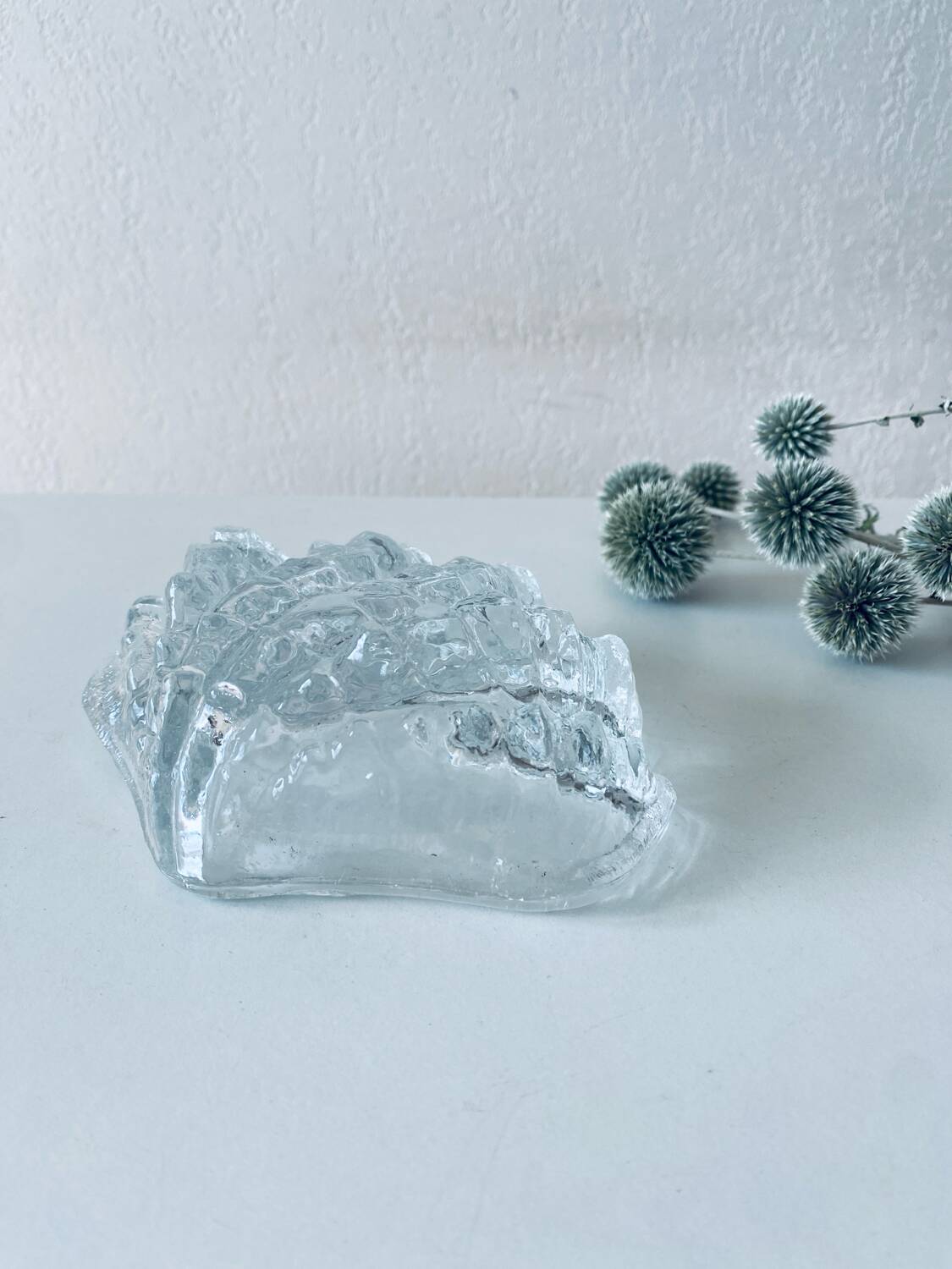 Glass holy water stoup