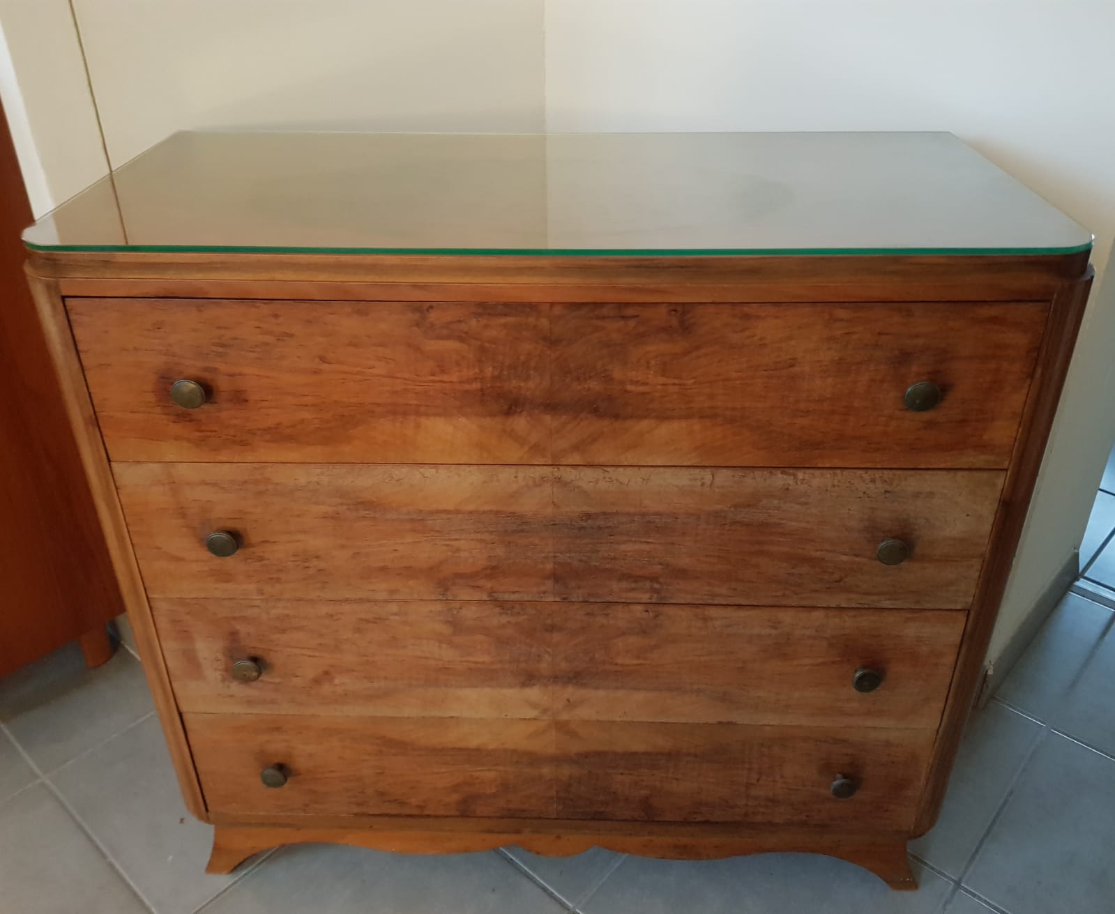 Walnut chest of drawers 1950