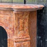 Louis XV style fireplace in red marble from verona