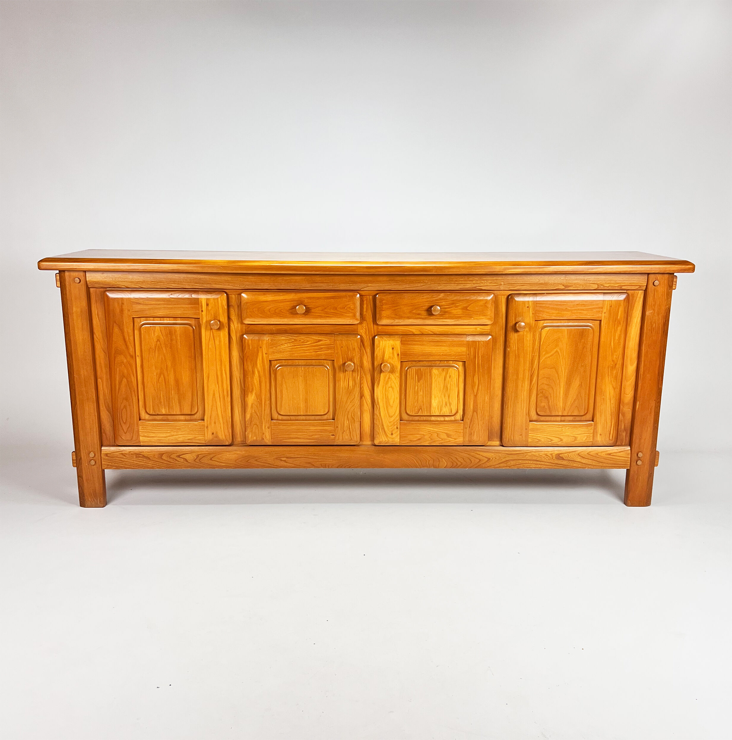 France Maison Raigan Style Elm Sideboard, 1970s