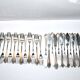 Set of 24 vintage fish cutlery in silver metal reneka