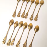 Lot small brass spoons
