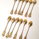 Lot small brass spoons