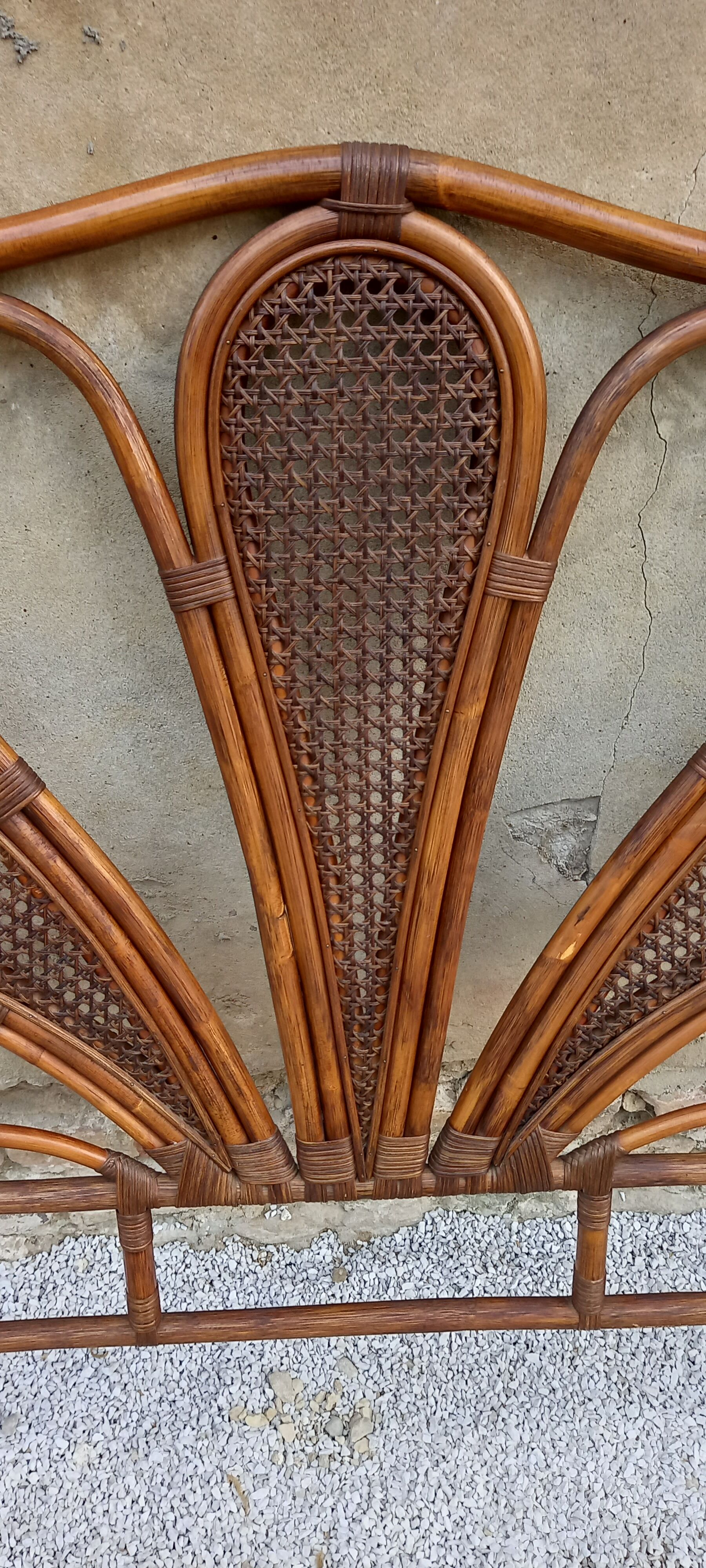 Pair of headboard 1 place in rattan and cannage