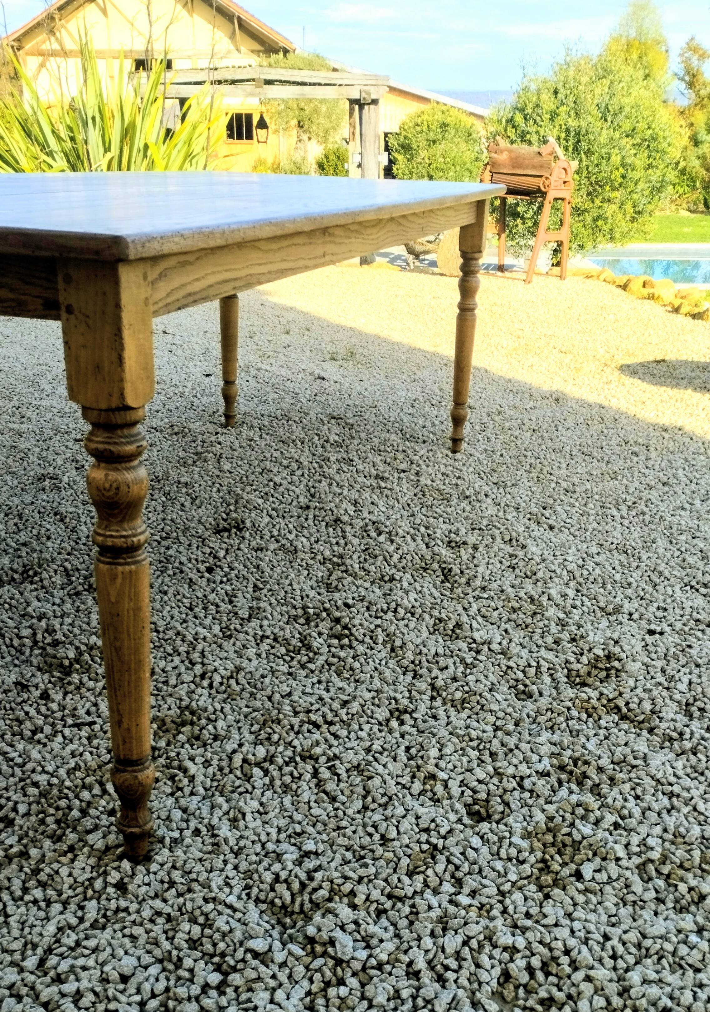 Solid oak farmhouse table