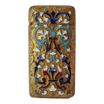 Antique cloisonné enamel matchbox, smoker's collection