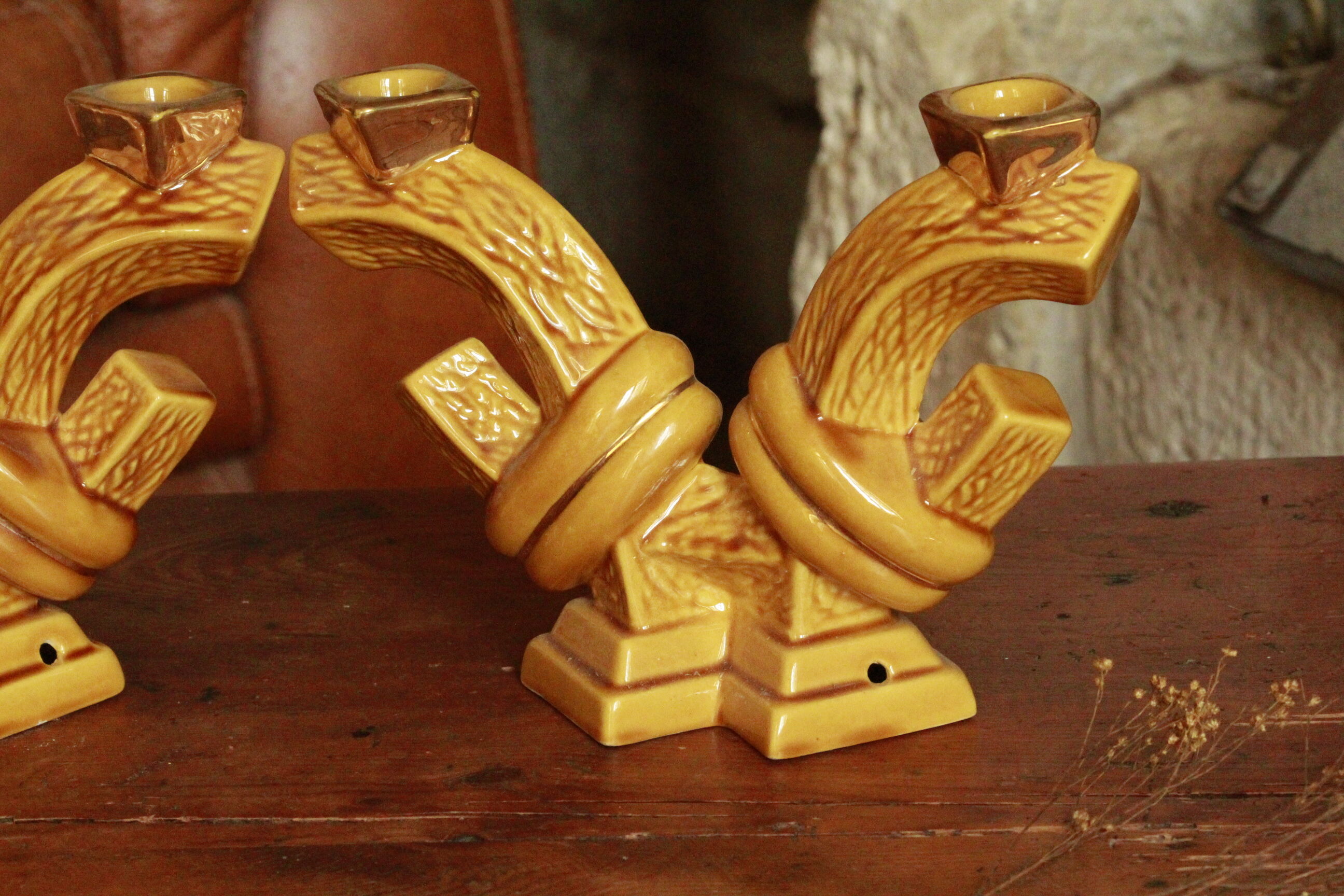 Pair of candle holders