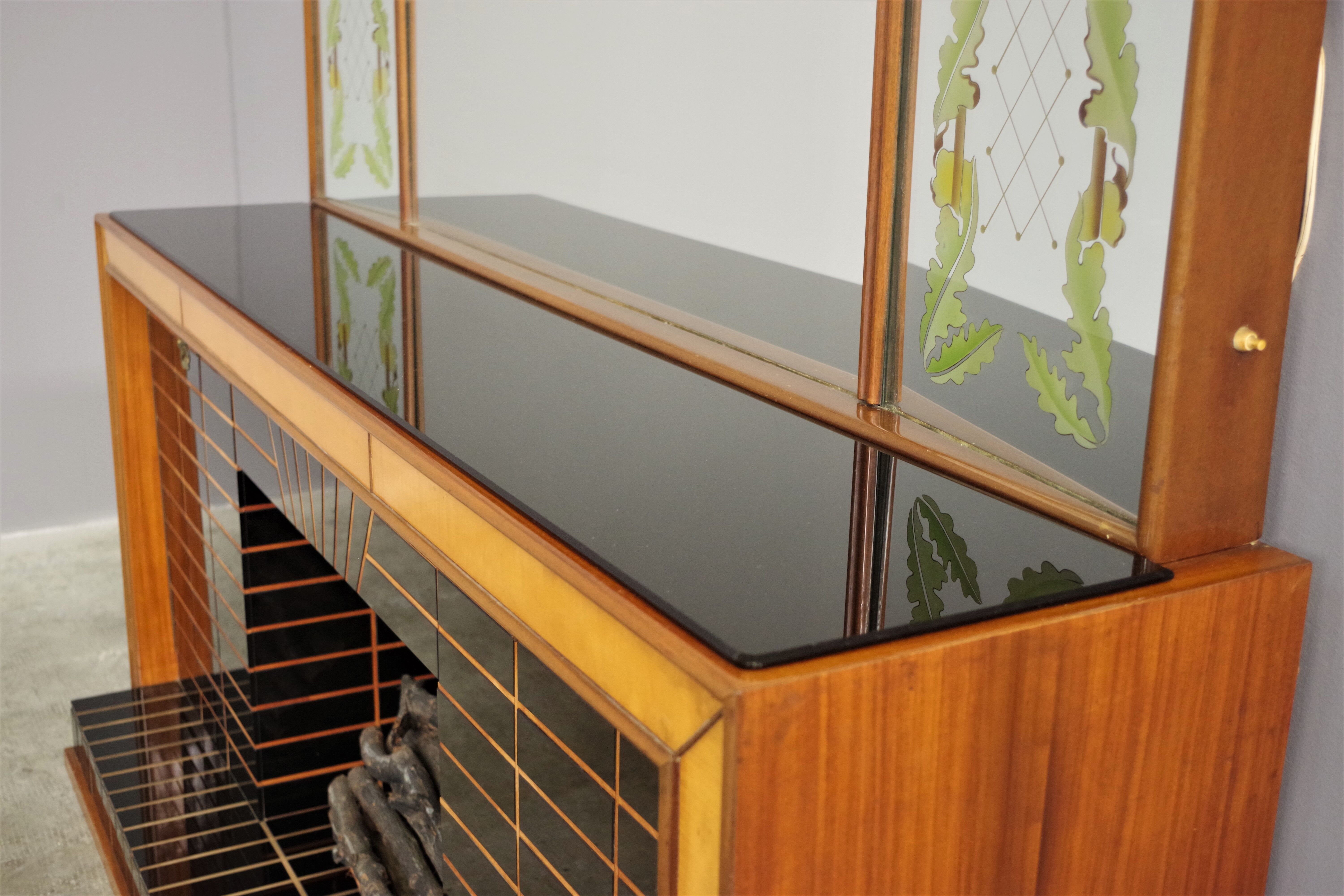 Sideboard with mirror by Luigi Brusotti, 1940